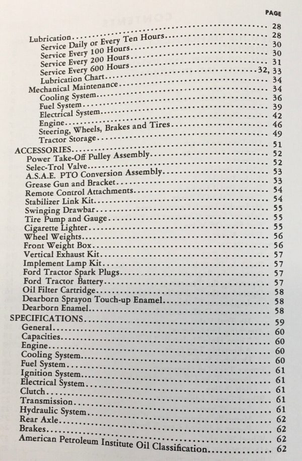 Ford 700 900 Series Tractor Operators Manual Owners Book Maintenance - Image 5