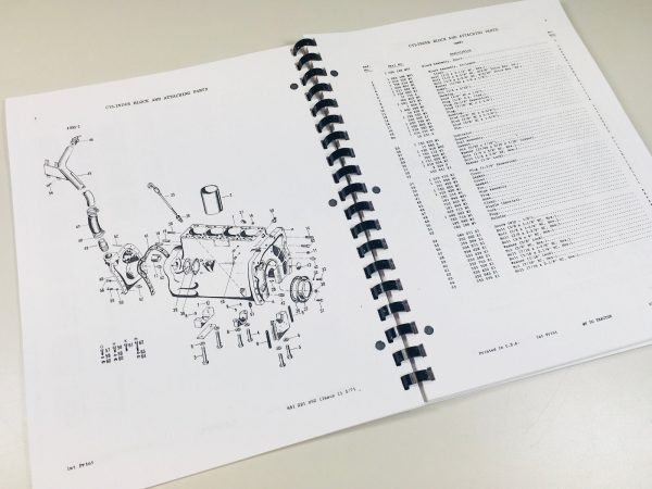 Massey Ferguson Mf 50 Industrial Tractor Parts Catalog Manual Book Exploded View - Image 2