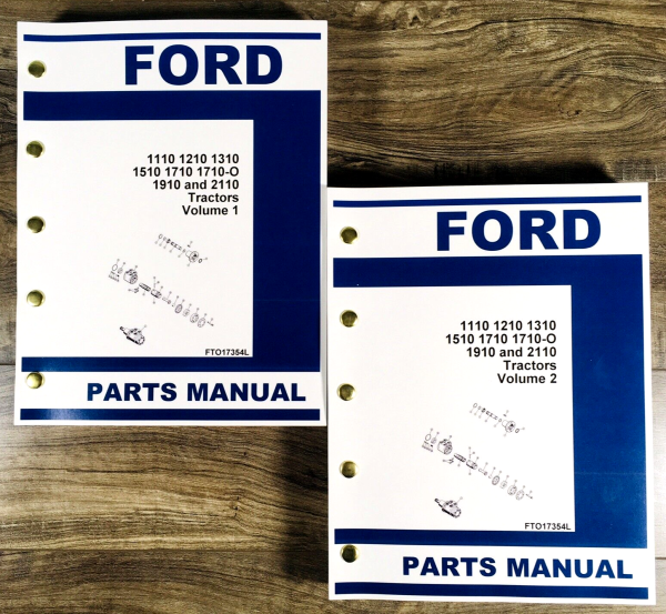 Ford 1110 1210 1310 1510 1710 1710O 1910 2110 Tractor Parts Manual Catalog Book