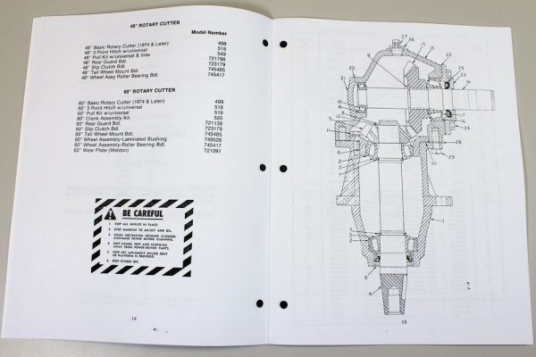 Long 1772 1784 Rotary Brush Cutter Owner Operators Parts Manual List 72" 84" - Image 4