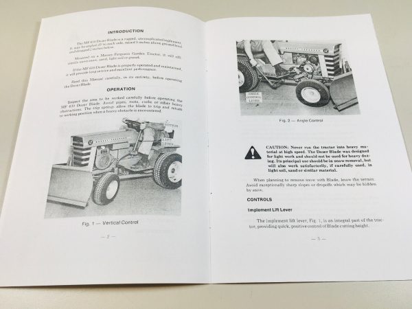 Massey Ferguson Mf 630 Tractor Dozer Blade Owners Operators Manual - Image 3