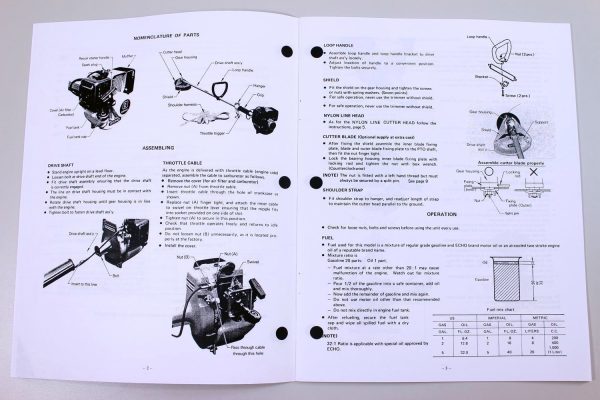 Set Echo Srm 200Be Trimmer Brush Cutter Service Operator Owners Repair Manual - Image 3