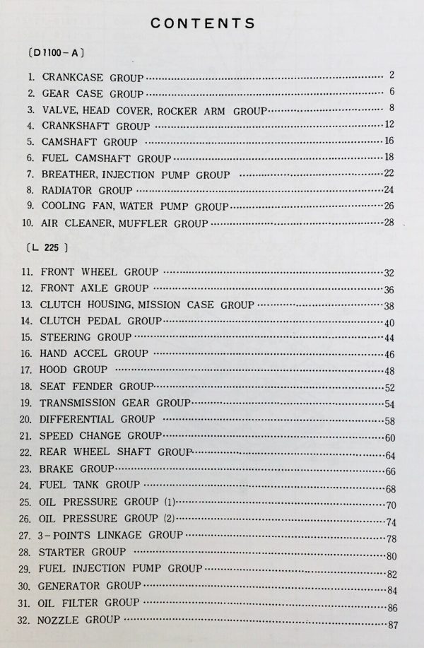 Kubota L225 Tractor Service Repair Shop Manual Parts Catalog Assembly Numbers - Image 3