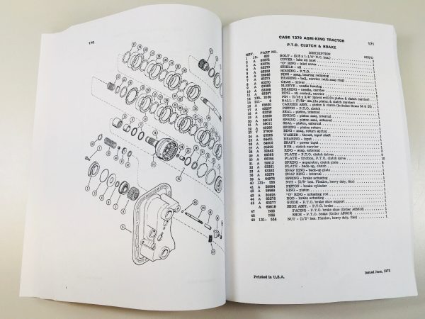 Ji Case 1370 Agri King Tractor Parts Manual Catalog #1253 S/N After 8727601 New - Image 4