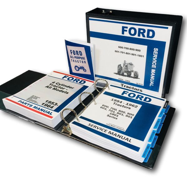 Ford 2000 4000 4Cyl Gas Tractor Service Repair Operators Parts Shop Manual Books