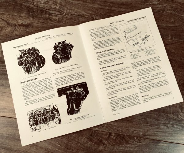 Massey Ferguson 135 150 230 235 Tractor Ad3.152 Engine Service Repair Manual - Image 2