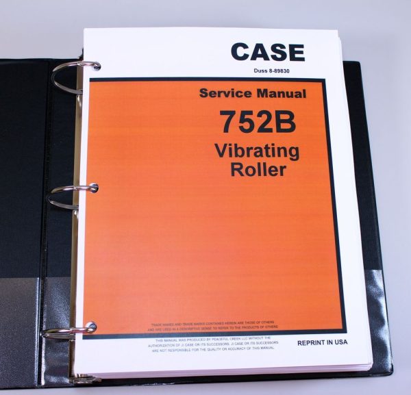 Case 752B Vibrating Roller Service Technical Manual Repair Shop In Binder - Image 2