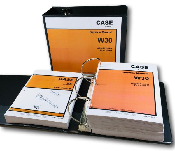 Case W30 Wheel Loader Pay Loader Service Manual Parts Catalog Shop Repair Set