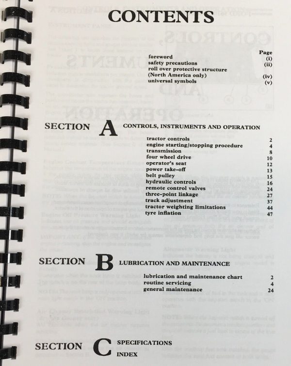 Ford 5610 6610 7610 Series II Tractor Operators Manual Owners Book Maintenance - Image 3