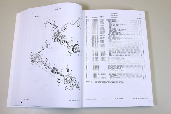 Massey Ferguson Mf 175 Tractor Parts Catalog Manual Exploded Views For Repairs - Image 5