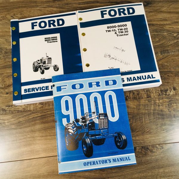 Ford 9000 Tractor Service Parts Operators Manual Owners Repair Shop Set Workshop