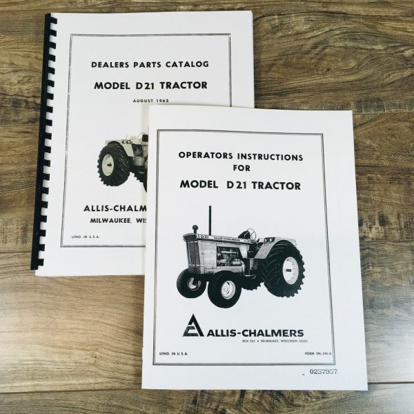 Allis Chalmers Model D-21 Tractor Parts Operators Manual Owners Book Catalog