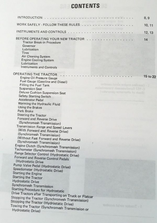 International 2400B2405B 2410B 2412B Tractor Parts Operators Manual Set D179 - Image 2