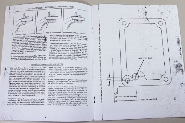 Allis Chalmers G Tractor Attachments Hydraulic Pump Owners Operators Manual - Image 3