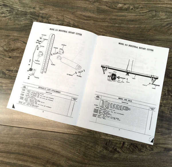 Case 613 Industrial Rotary Cutter Parts Manual Catalog Book Assembly Schematic - Image 3