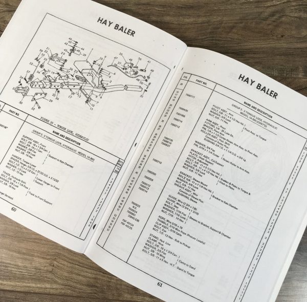 Ford 532 542 Small Square Hay Baler Parts Operators Manual Owners Service Set - Image 12