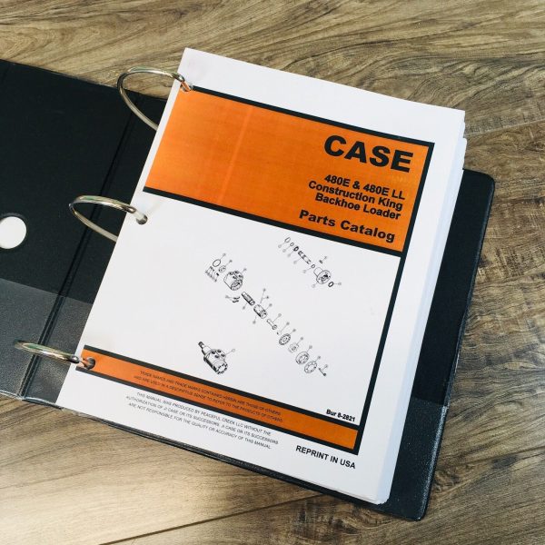 Case 480E 480E LL Construction King Backhoe Loader Parts Manual Catalog Book - Image 2