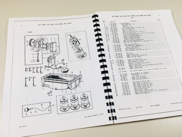 Massey Ferguson To-35 Tractor Parts Catalog Manual Book Exploded View Assembly - Image 2