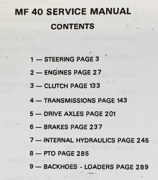 Massey Ferguson 40 Tractor Service Parts Operators Manual Repair Shop Set Owner - Image 5