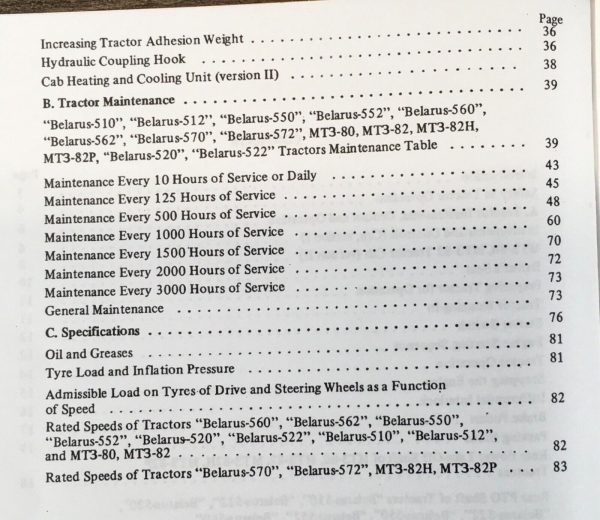 Belarus MT3-80 MT3-82 Tractor Parts Operators Manual Set Catalog Owners Book - Image 4