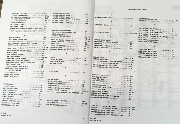 Clark 75B Michigan Tractor Shovel Parts Manual Catalog Book Assembly Schematics - Image 2