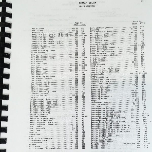 Massey Ferguson 2800 2770 Tractor Parts Manual Catalog Book Assembly Schematics - Image 3