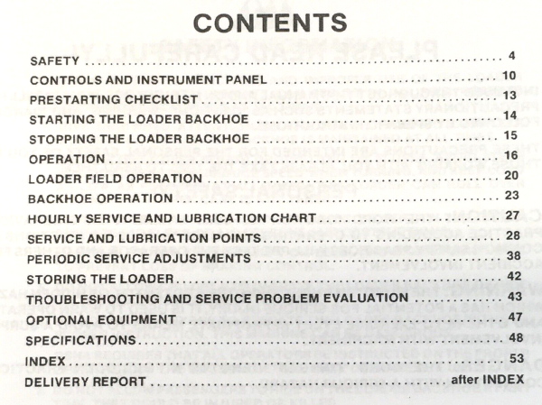 New Holland General LB-620 Loader Backhoe Operators Manual Owners Maintenance - Image 2