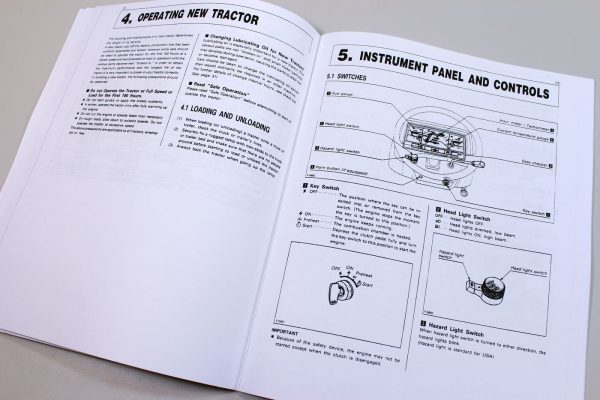 Kubota B1550Hst-D Tractor Owner Operators Manual Parts Catalog Set Book - Image 4