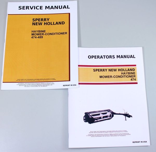 New Holland 474 Haybine Mower Conditioner Service Operators Owner Manual Repair