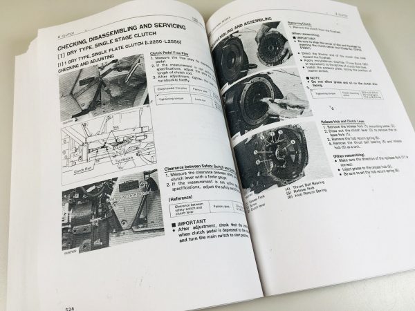 Kubota L2250 L2550 L2850 Tractor Service Repair Manual Shop Book Overhaul 452Pgs - Image 3