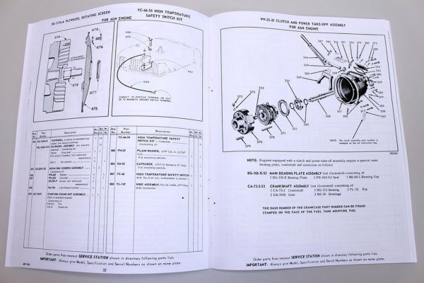 Wisconsin Agn Engine Service Repair Instruction Operators Parts Manual Book - Image 6