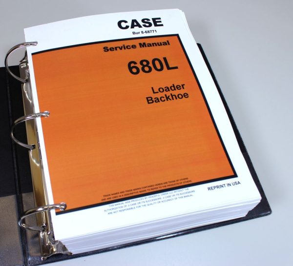 Case 680L Tractor Backhoe Loader Service Technical Manual Repair Shop In Binder - Image 2