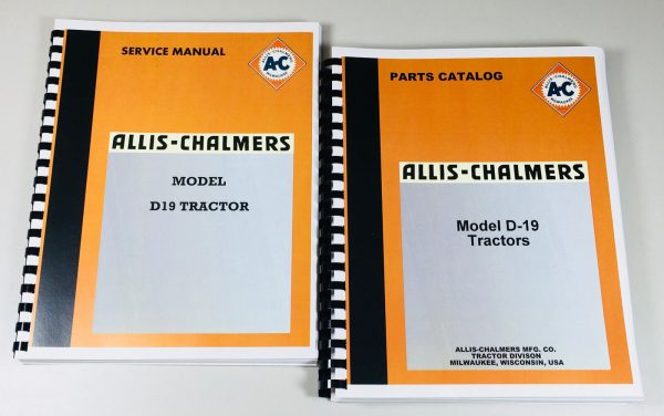 Allis Chalmers D19 Tractor Service Repair Manual Parts Catalog Shop Set