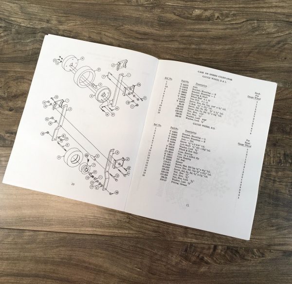 Case 100 Series 140 144 160 166 Row Crop Cultivator Parts Operators Manual Set - Image 8