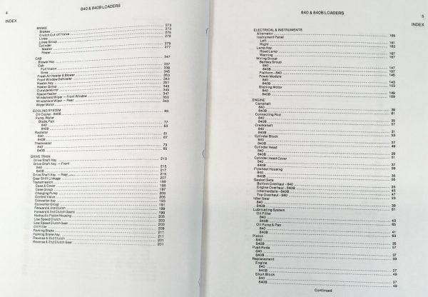 Allis Chalmers Model 840 840B Articulated Wheel Loader Parts Manual Catalog Book - Image 3