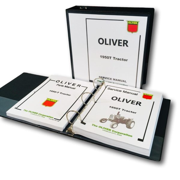 Oliver 1950-T Tractor Service Parts Manual Set Repair Workshop Shop Catalog Book