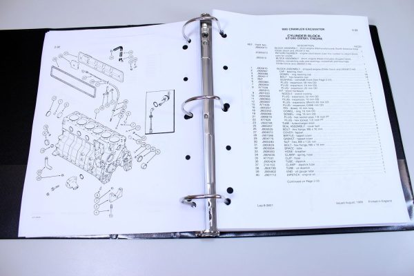 Case 888 Crawler Excavator Service Parts Operators Catalog Manuals In Binder - Image 11