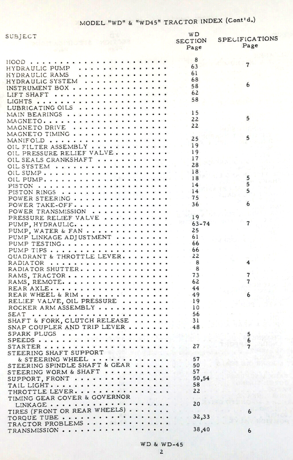 Allis Chalmers Wd Tractor Service Parts Operators Manual Owners Catalog Shop Ac - Image 4