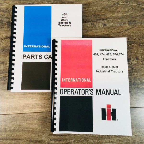 International 454 Tractor Parts Operators Manual Set Catalog Book