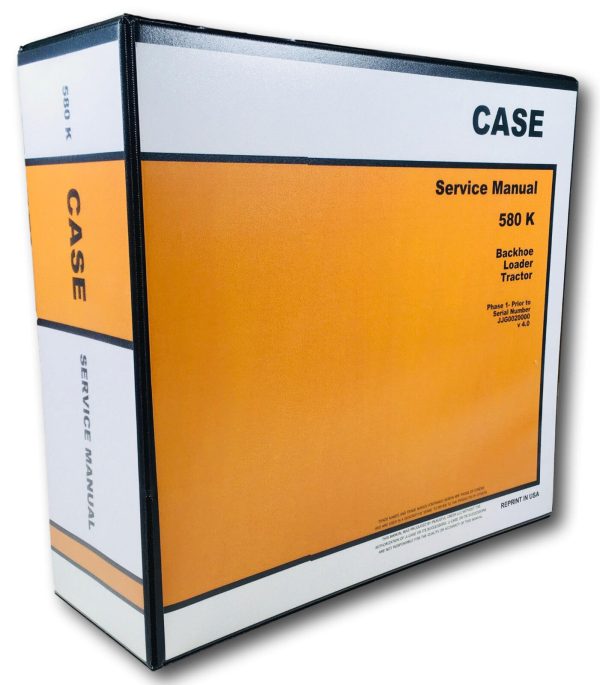 Case 580K Backhoe Loader Tractor Phase 1 Service Manual Shop Book Technical - Image 8