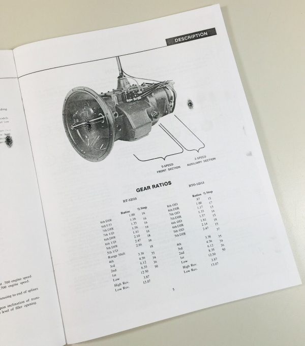 Eaton Rt-12513 Rto-12513 Transmission Service Manual Repair Shop Technical Book - Image 3