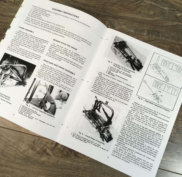 Massey Ferguson 42 Rear Mounted Mower Parts Operators Manual Set Owner - Image 4