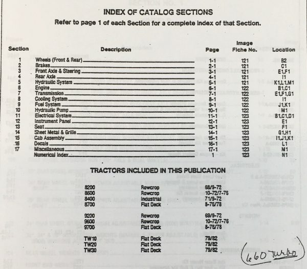 Ford 8000 8200 8400 8600 8700 Tractor Parts Manual Catalog Book Assembly - Image 2