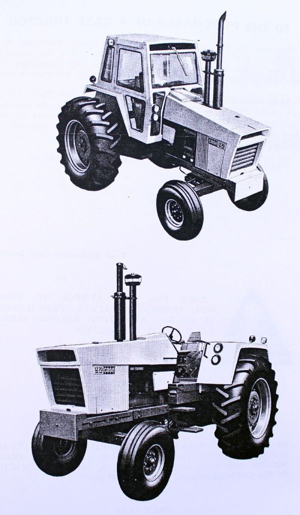 Case 1270 Tractor Operators Owners Manual Turbo Diesel Lubrication Maintenance - Image 2