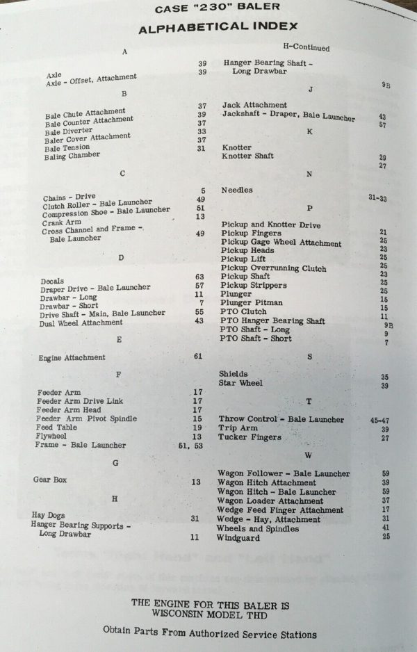 Case Model 230 Baler Parts Catalog Operators Manual Owners Set Assembly Book - Image 2