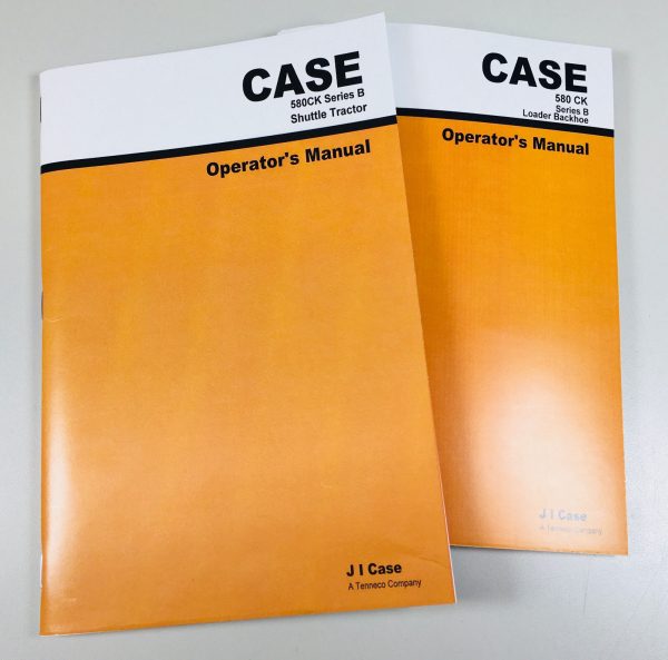 Case 580B 580 Ck B Shuttle Tractor Loader Backhoe Owners Operators Manual Set