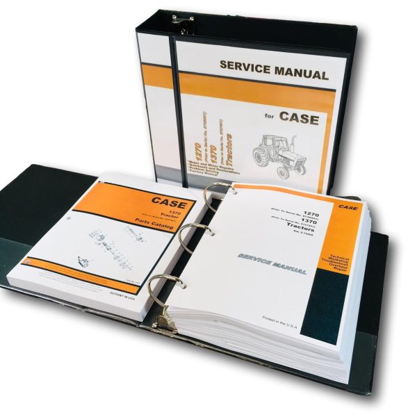 Case 1370 Service Manual Parts Catalog Repair Shop Book Set SN Prior to 8727601