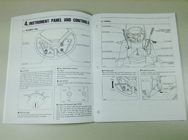 Kubota G4200H Tractor Operators Owners Manual Parts Catalog Set - Image 3