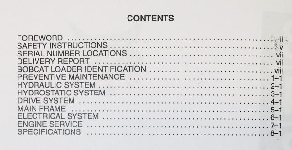 Bobcat 843 Skidsteer Loader Service Repair Manual Technical Shop Book Workshop - Image 2