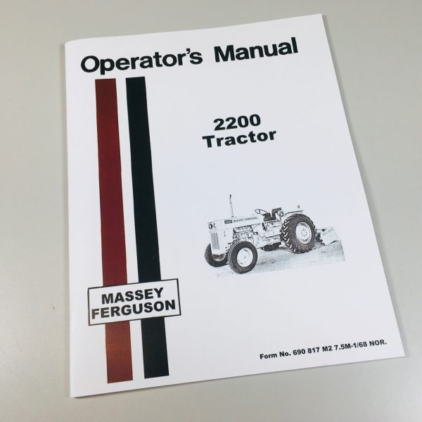 Massey Ferguson Mf 2200 Tractor Industrial Owners Operators Manual Maintenance